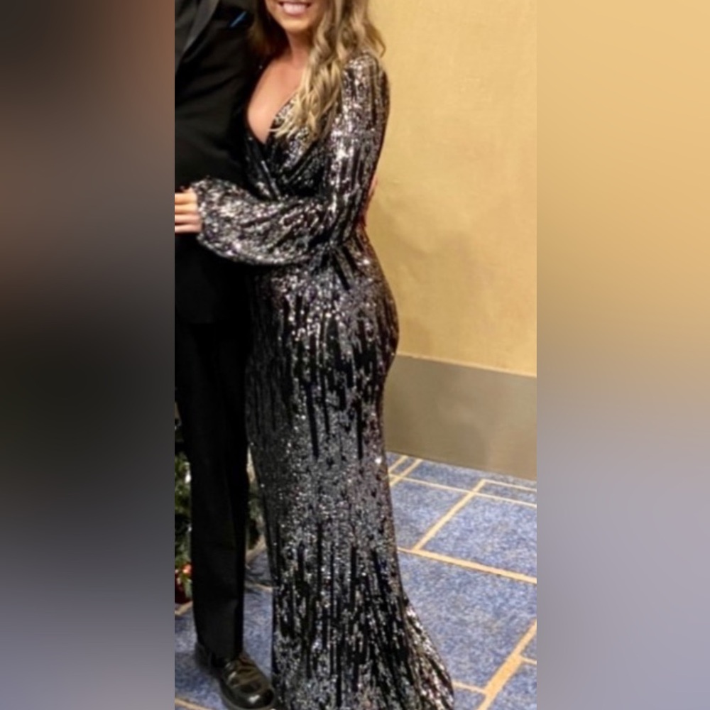 Betsy & Adam Sequin Gown